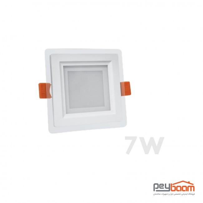 پنل ال ای دی 7 وات مربعی پارس شعاع توس مدل گلاریس